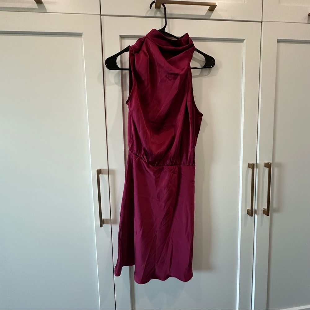 Petal & Pup Sleeveless Burgundy Midi Dress
